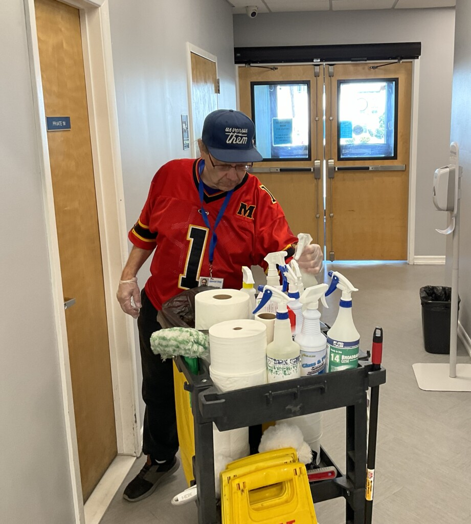 Janitorial Services cleaning bathrooms