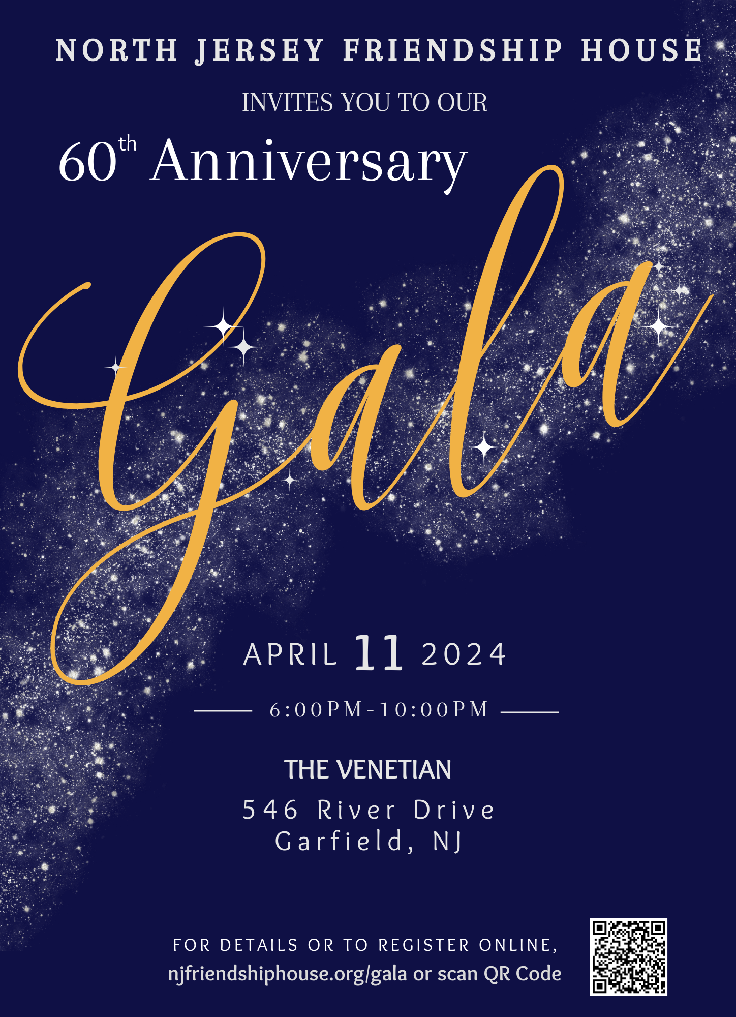 North Jersey Friendship House 60th Anniversary Gala Celebration – Thursday, April 11