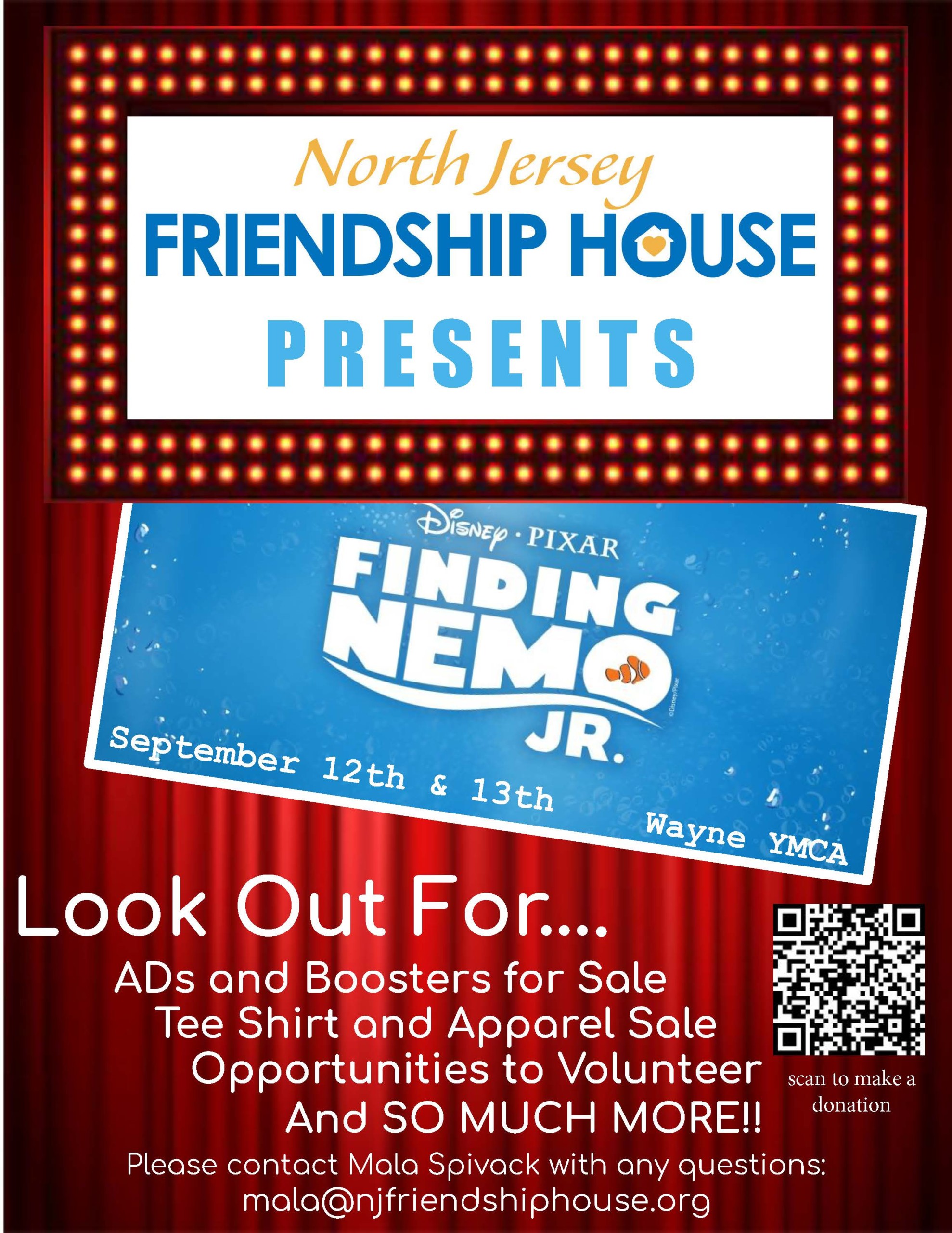 North Jersey Friendship House Presents Finding Nemo Jr.